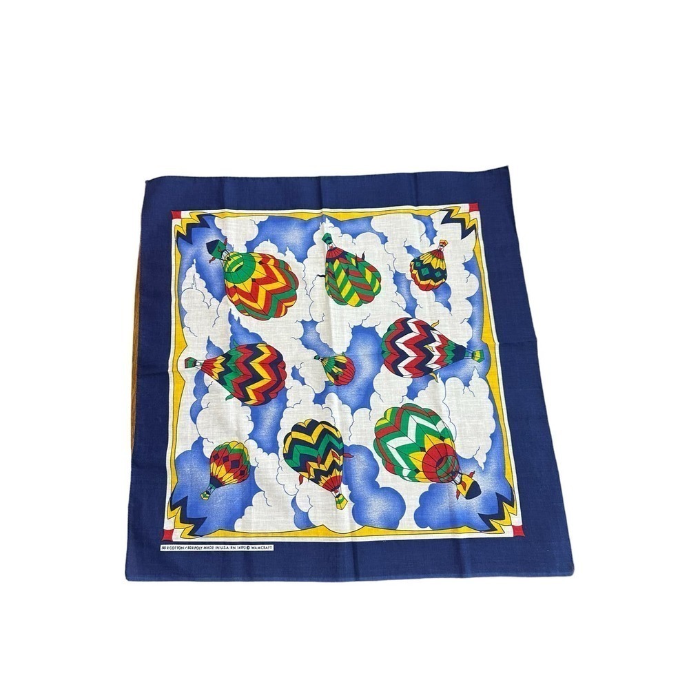 Vintage Wamcraft hot air balloon bandana scarf